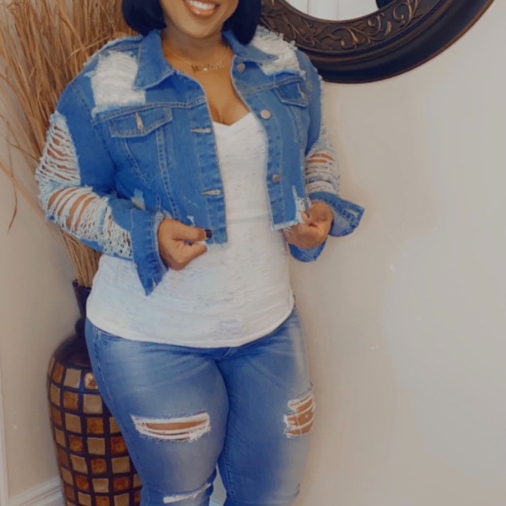 Shredded Denim Jacket